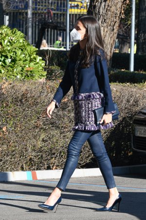 La Reina Letizia a su llegada al acto