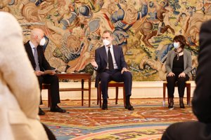 El monarca ha presidido tres audiencias en el Palacio de la Zarzuela esta mañana