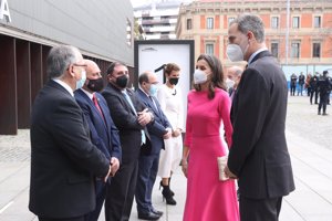 Los Reyes, a su llegada al Baluarte de Pamplona