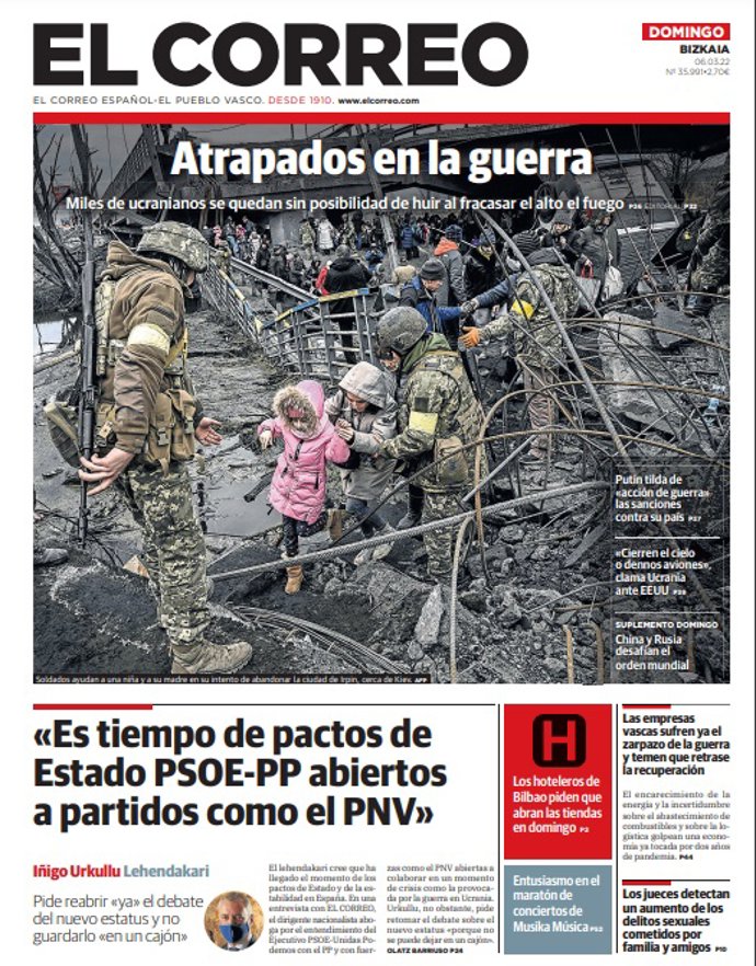 Portada de El Correo