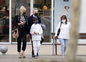 La pareja compartió confidencias en presencia de su hijo José María