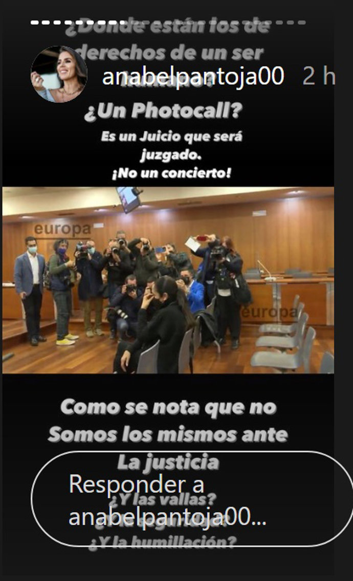 Anabel Pantoja, dolida por el trato que ha recibido su tía