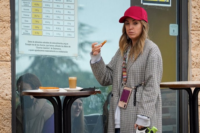 Marta Riesco, relajado desayuno a solas