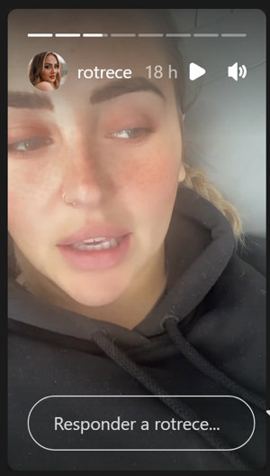 Rocío ha reaparecido en redes sociales este domingo tras su comentada lipoescultura