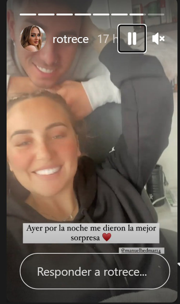 Rocío ha recibido la visita sorpresa de Manuel Bedmar en Madrid