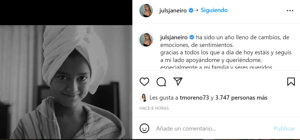 Julia Janeiro,  profunda reflexión para dar la bienvenida a sus 19 años