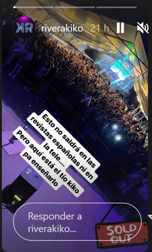 Imagen compartida por Kiko Rivera en Instagram de su bolo de este sábado