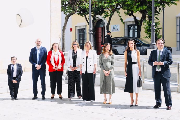 La Reina Letizia, a su llegada a Mérida