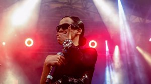 Chanel, durante su concierto en la Plaza Mayor tras arrasar en Eurovisión