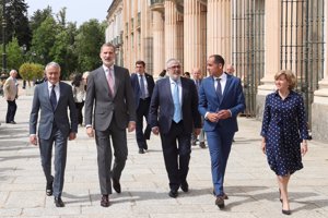 Don Felipe se ha mostrado relajado durante el acto