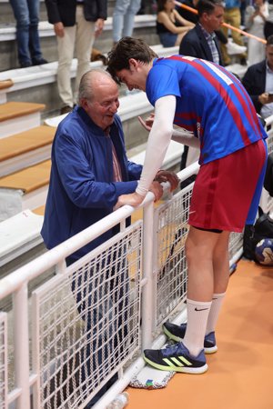 El Rey Juan Carlos sorprendió a su nieto Pablo yendo a ver su último partido