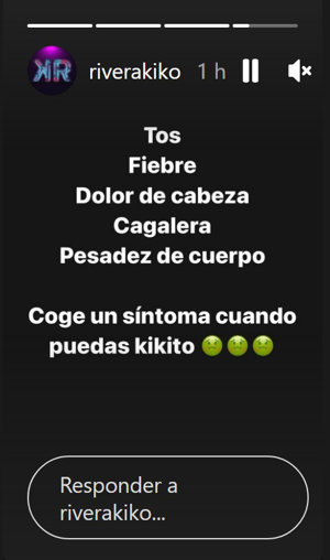 El Dj no lo está pasando bien porque tiene todos los síntomas asociados a la enfermedad