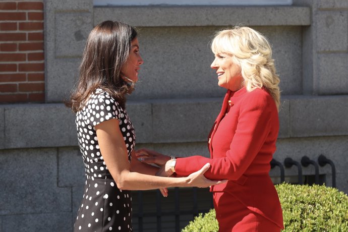 Doña Letizia y Jill Biden, muy cariñosas