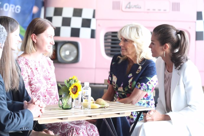 Otro momento de su visita