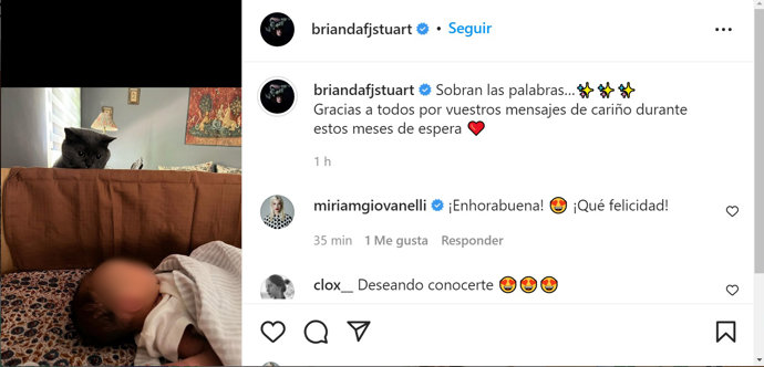 Publicación de Brianda Fitz-James Stuart en Instagram