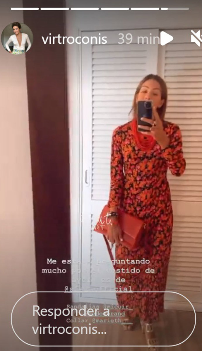 Virginia Troconis se adelanta al otoño con un vestido ideal