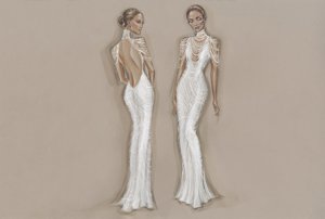 Cortesía Ralph Lauren. Boceto del segundo diseño novia