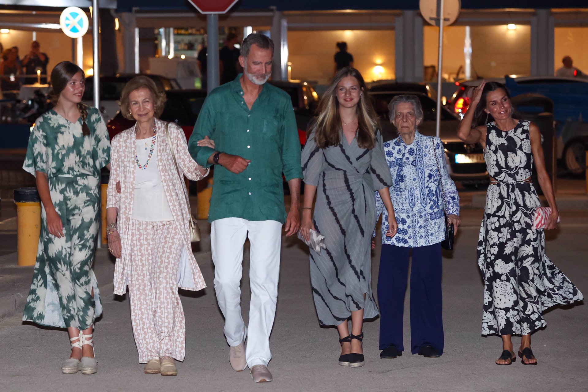 La Familia Real, de cena en Mallorca este verano