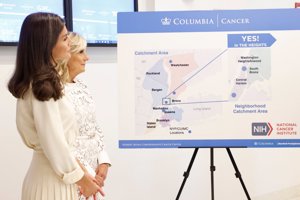 La Reina y la Primera Dama de los EEUU han visitado una exposición sobre la investigación oncológica