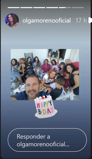 Storie compartido por Olga Moreno celebrando su cumpleaños en Sevilla