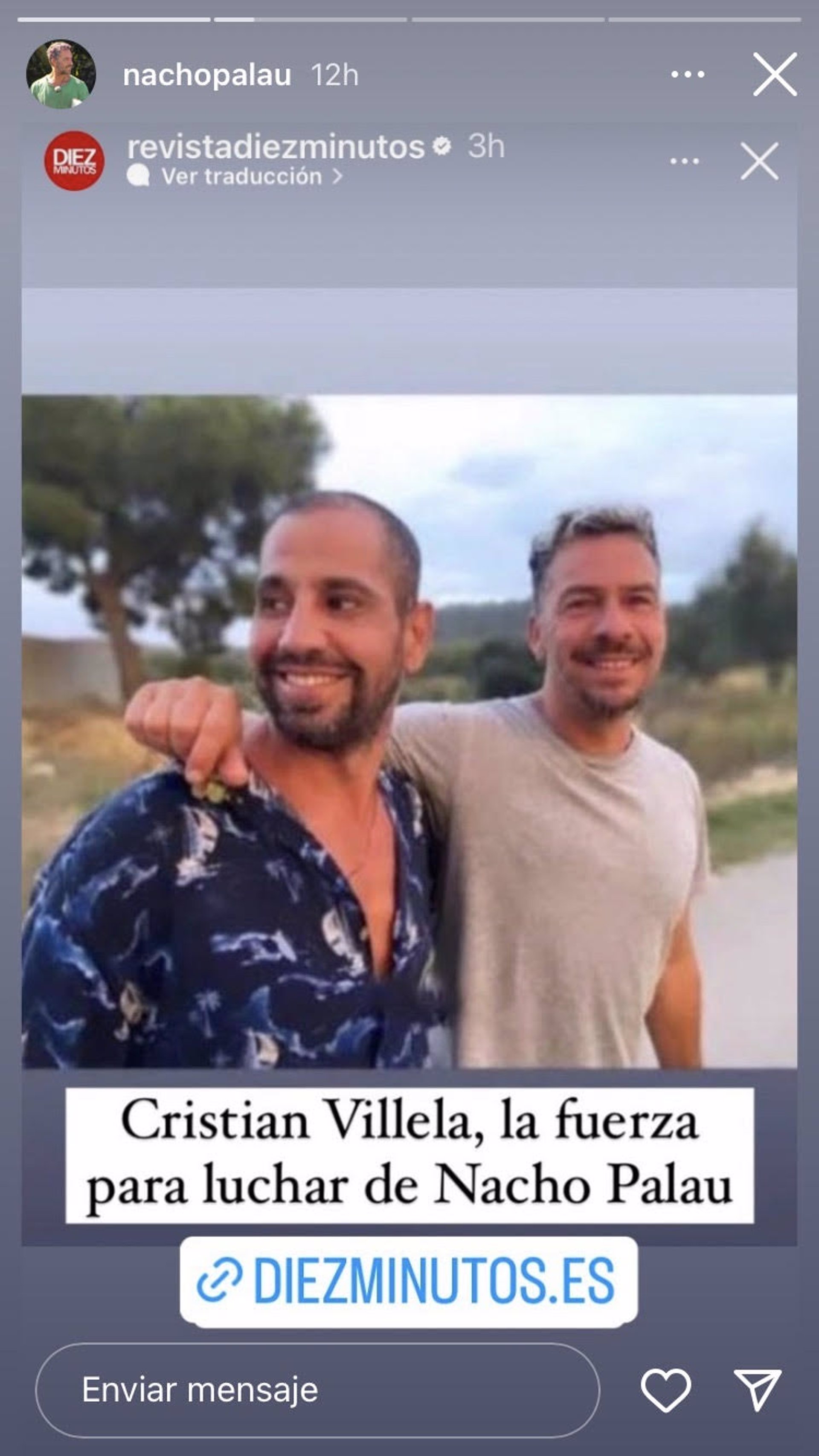Nacho Palau ha desmentido así su ruptura con Cristian Villela