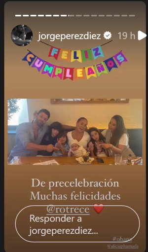 Este miércoles Rocío ha vuelto a celebrar su cumpleaños con Jorge Pérez y su familia