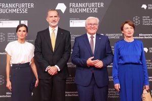 Los Reyes, el Presidente alemán y la primera dama han inaugurado la Feria del Libro de Fráncfort