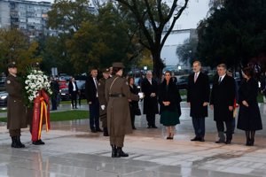 Don Felipe VI y Doña Letizia junto al presidente de la República, Zoran Milanović, y la primera dama, Sanja Musić Milanović