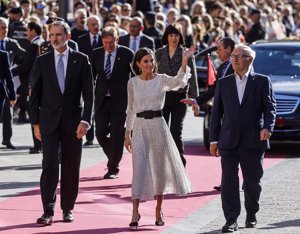 Los Reyes, a su llegada a los Premios Rei Jaume I