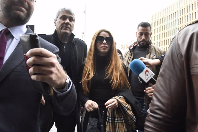 Shakira, a su llegada a los Juzgados
