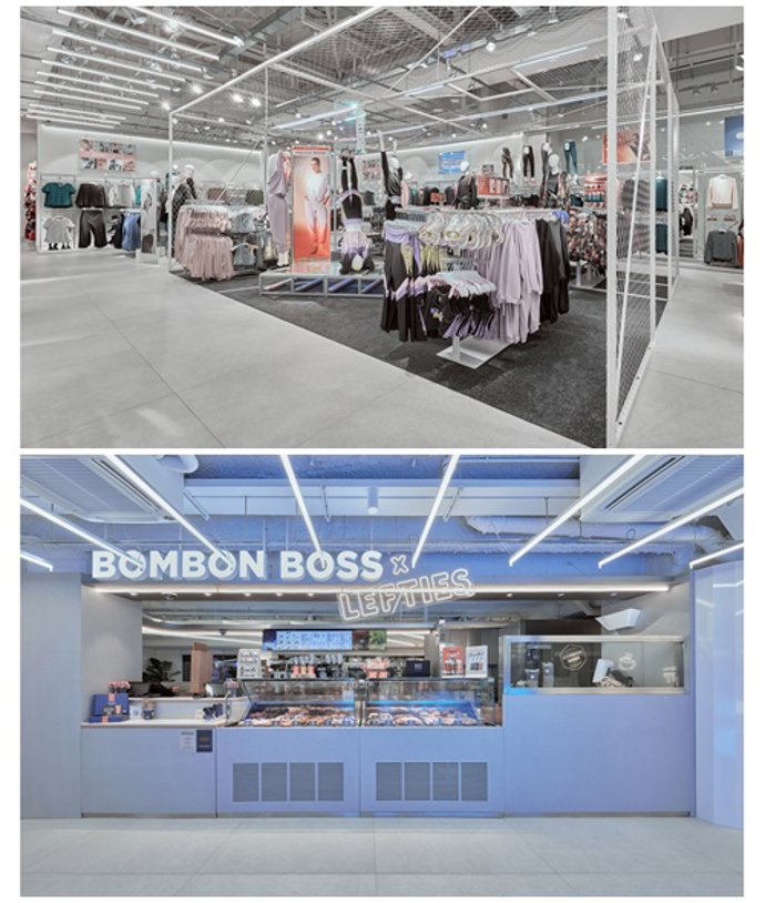 El flagship de Lefties también cuenta con una cafetería