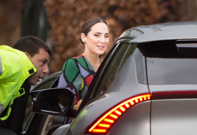 Tamara Falcó, a su llegada a la boda