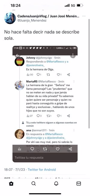 Tweet publicado por Marta Riesco