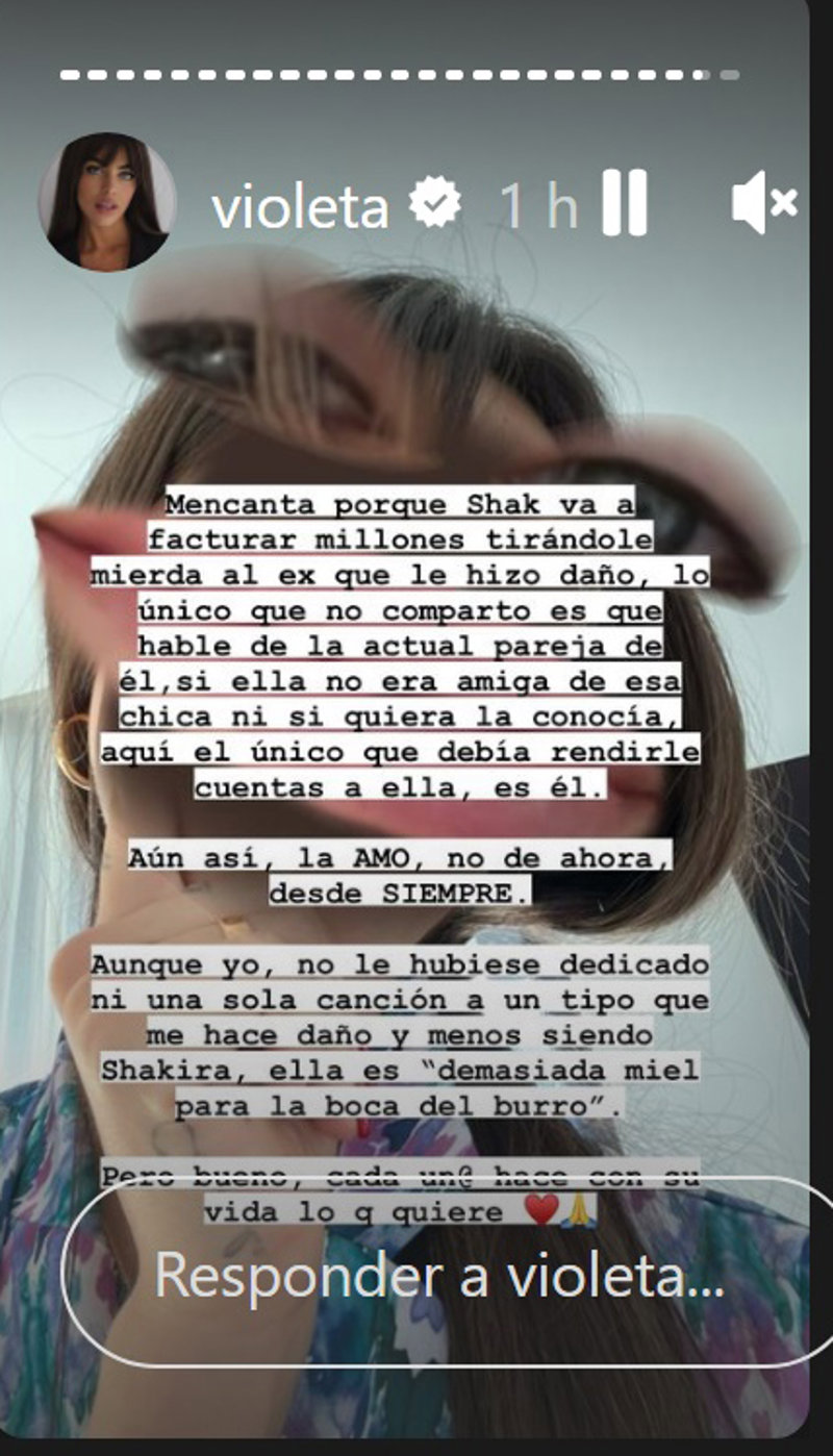 Violeta Mangriñán también se ha pronunciado