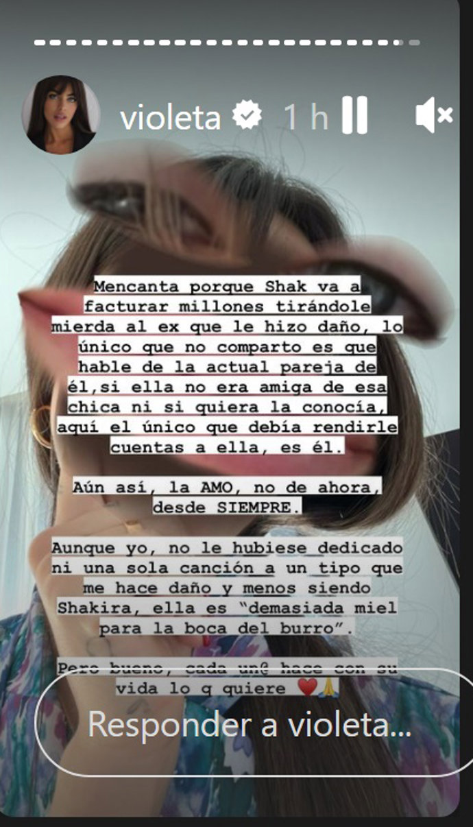 Violeta Mangriñán también se ha pronunciado