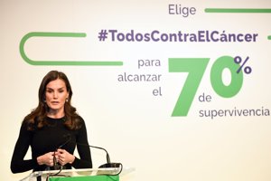 La Reina ha presidido la presentación de la iniciativa 'Todos contra el cáncer'