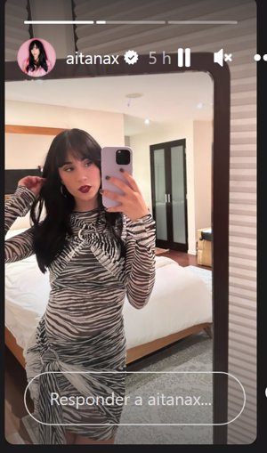 Storie compartido por Aitana antes de la fiesta de los Grammy