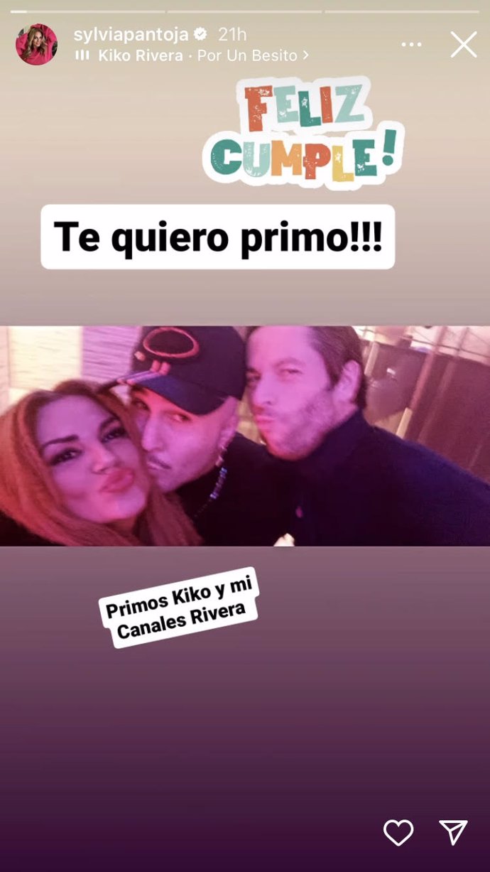 Kiko Rivera, con Canales Rivera y Sylvia Pantoja en su cumpleaños