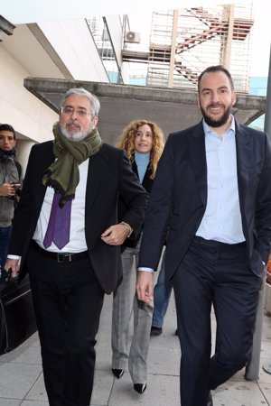 La pareja, tranquila a su llegada al juicio