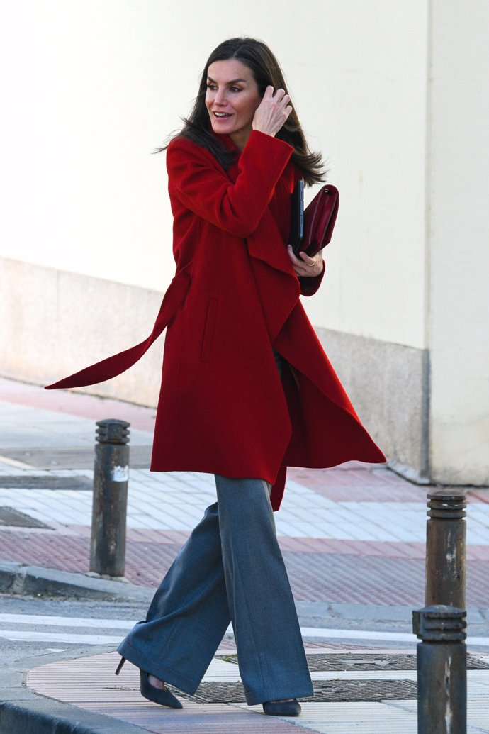 Doña Letizia, a su llegada a la sede de UNICEF