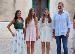 Los Reyes y sus hijas, durante el verano de 2022 en Mallorca