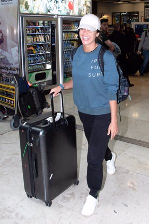 La presentadora, de lo más sonriente tras unas vacaciones muy especiales