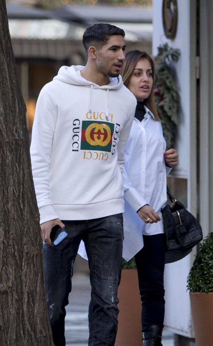 Hiba Abouk y Achraf Hakimi, en una imagen de archivo