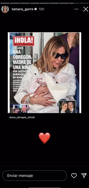 Storie compartido por Tamara Gorro en Instagram