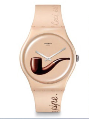 Una de las obras más populares de Magritte en la colección Swatch Art Journey