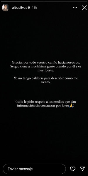 Storie publicado por Alba Silva en Instagram