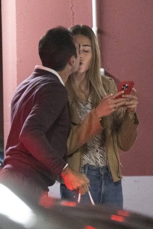 Ana no quitó la vista de su móvil ni siquiera para besar a Enrique