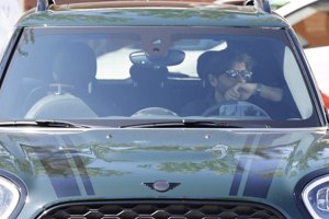 Álvaro Falcó a su llegada a la Clínica Ruber esta mañana