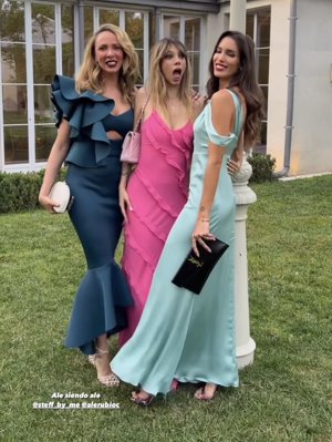 Marta López Álamo y Alejandra Rubio, radiantes en la boda de Fiama