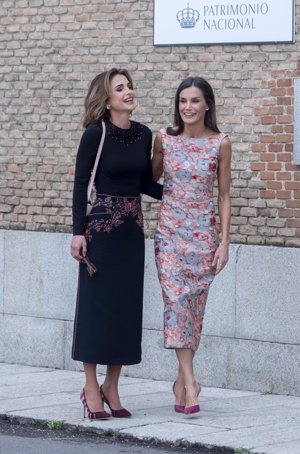 La Reina Letizia y Rania de Jordania, cariñoso reencuentro en Madrid